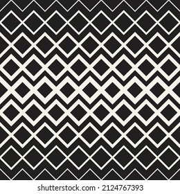 Vector seamless pattern. Repeating geometric elements. Stylish monochrome background design.