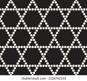 Vector seamless pattern. Repeating geometric elements. Stylish monochrome background design.
