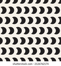 Vector seamless pattern. Repeating geometric elements. Stylish monochrome background design.