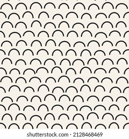 Vector seamless pattern. Repeating geometric elements. Stylish monochrome background design.