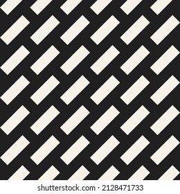 Vector seamless pattern. Repeating geometric elements. Stylish monochrome background design.