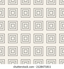 Vector seamless pattern. Repeating geometric elements. Stylish monochrome background design.