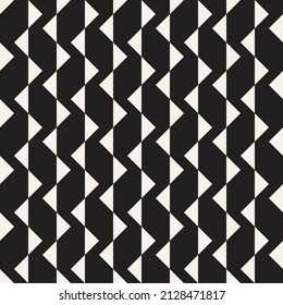 Vector seamless pattern. Repeating geometric elements. Stylish monochrome background design.