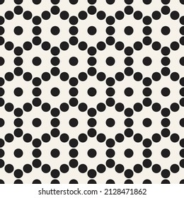 Vector seamless pattern. Repeating geometric elements. Stylish monochrome background design.