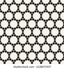 Vector seamless pattern. Repeating geometric elements. Stylish monochrome background design.