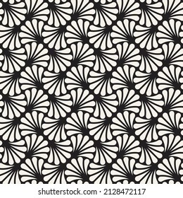 Vector seamless pattern. Repeating geometric elements. Stylish monochrome background design.