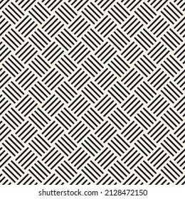 Vector seamless pattern. Repeating geometric elements. Stylish monochrome background design.