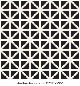 Vector seamless pattern. Repeating geometric elements. Stylish monochrome background design.