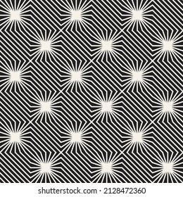 Vector seamless pattern. Repeating geometric elements. Stylish monochrome background design.