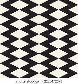 Vector seamless pattern. Repeating geometric elements. Stylish monochrome background design.