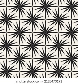 Vector seamless pattern. Repeating geometric elements. Stylish monochrome background design.