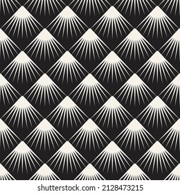Vector seamless pattern. Repeating geometric elements. Stylish monochrome background design.