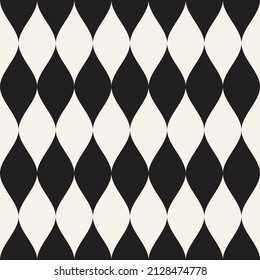 Vector seamless pattern. Repeating geometric elements. Stylish monochrome background design.