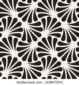 Vector seamless pattern. Repeating geometric elements. Stylish monochrome background design.