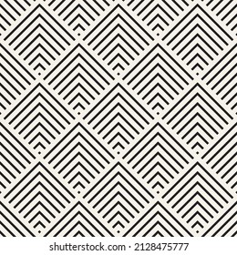 Vector seamless pattern. Repeating geometric elements. Stylish monochrome background design.