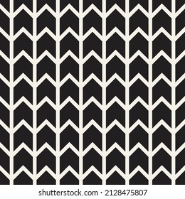 Vector seamless pattern. Repeating geometric elements. Stylish monochrome background design.