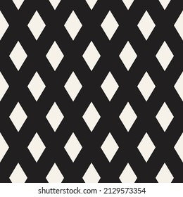 Vector seamless pattern. Repeating geometric elements. Stylish monochrome background design.