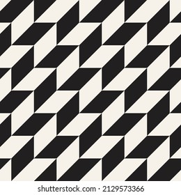 Vector seamless pattern. Repeating geometric elements. Stylish monochrome background design.