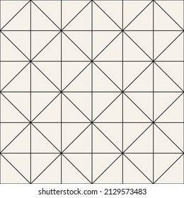 Vector seamless pattern. Repeating geometric elements. Stylish monochrome background design.