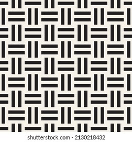 Vector seamless pattern. Repeating geometric elements. Stylish monochrome background design.