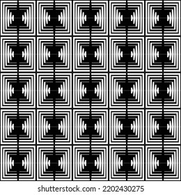 Vector seamless pattern. Repeating geometric elements. Stylish monochrome background design. square triangle diamond. perfect for ornament, print, decoration, retro, vintage, modern graphic cover
