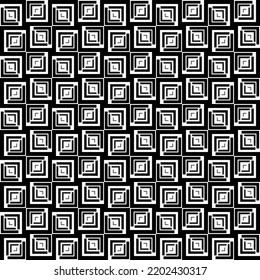 Vector seamless pattern. Repeating geometric elements. Stylish monochrome background design. square triangle diamond. perfect for ornament, print, decoration, retro, vintage, modern graphic cover
