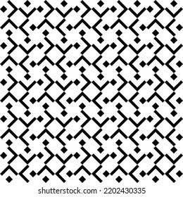 Vector seamless pattern. Repeating geometric elements. Stylish monochrome background design. square triangle diamond. perfect for ornament, print, decoration, retro, vintage, modern graphic cover
