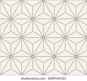 Vector seamless pattern. Repeating geometric elements. Stylish monochrome background design.