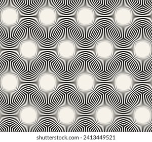 Vector seamless pattern. Repeating geometric elements. Stylish monochrome background design.
