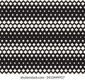 Vector seamless pattern. Repeating geometric elements. Stylish monochrome background design.