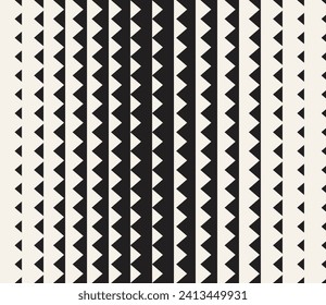 Vector seamless pattern. Repeating geometric elements. Stylish monochrome background design.