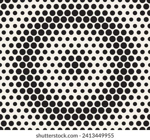 Vector seamless pattern. Repeating geometric elements. Stylish monochrome background design.