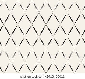 Vector seamless pattern. Repeating geometric elements. Stylish monochrome background design.