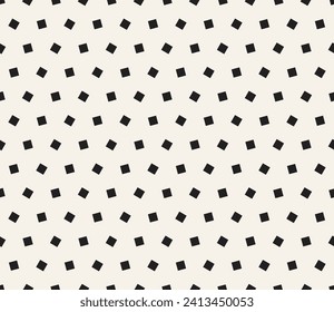 Vector seamless pattern. Repeating geometric elements. Stylish monochrome background design.