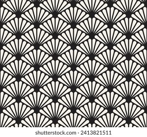 Vector seamless pattern. Repeating geometric elements. Stylish monochrome background design.