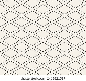 Vector seamless pattern. Repeating geometric elements. Stylish monochrome background design.