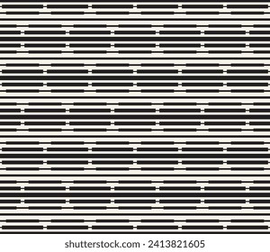Vector seamless pattern. Repeating geometric elements. Stylish monochrome background design.