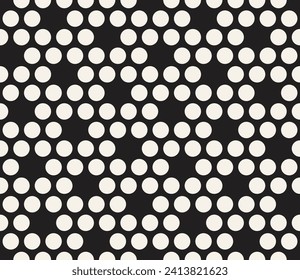 Vector seamless pattern. Repeating geometric elements. Stylish monochrome background design.