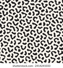 Vector seamless pattern. Repeating geometric elements. Stylish monochrome background design.