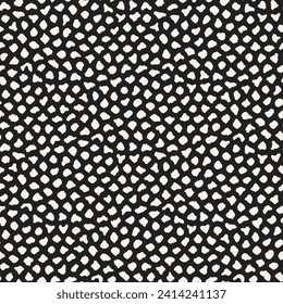 Vector seamless pattern. Repeating geometric elements. Stylish monochrome background design.