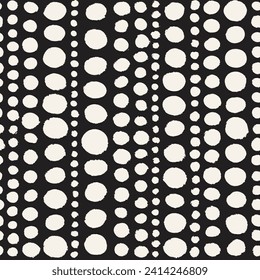 Vector seamless pattern. Repeating geometric elements. Stylish monochrome background design.