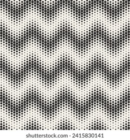 Vector seamless pattern. Repeating geometric abstract elements. Stylish monochrome background design.