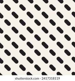 Vector seamless pattern. Repeating geometric elements. Stylish monochrome background design.