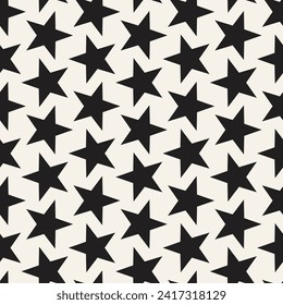 Vector seamless pattern. Repeating geometric elements. Stylish monochrome background design.