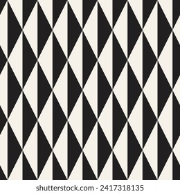 Vector seamless pattern. Repeating geometric elements. Stylish monochrome background design.