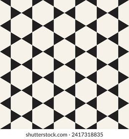 Vector seamless pattern. Repeating geometric elements. Stylish monochrome background design.