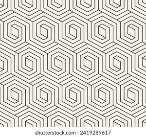 Vector seamless pattern. Repeating geometric elements. Stylish monochrome background design.