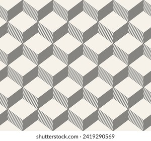 Vector seamless pattern. Repeating geometric elements. Stylish monochrome background design.