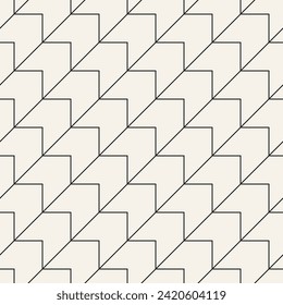 Vector seamless pattern. Repeating geometric elements. Stylish monochrome background design.