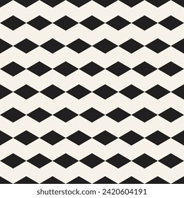 Vector seamless pattern. Repeating geometric elements. Stylish monochrome background design.